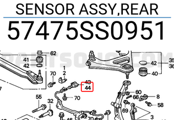 Honda 57475SS0951 SENSOR ASSY,REAR