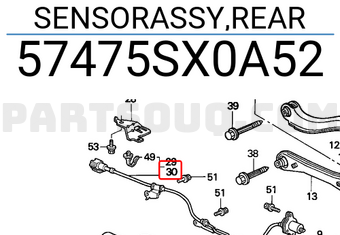 Honda 57475SX0A52 SENSORASSY,REAR