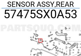 Honda 57475SX0A53 SENSOR ASSY,REAR