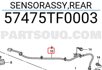 Honda 57475TF0003 SENSORASSY,REAR