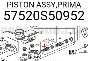 Honda 57520S50952 PISTON ASSY,PRIMA