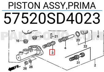 Honda 57520SD4023 PISTON ASSY,PRIMA