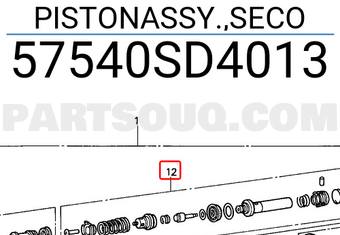 Honda 57540SD4013 PISTONASSY.,SECO