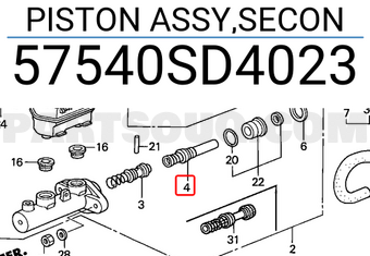 Honda 57540SD4023 PISTON ASSY,SECON