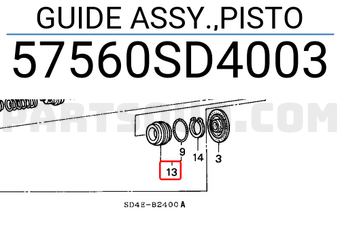 Honda 57560SD4003 GUIDE ASSY.,PISTO