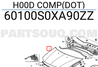 Honda 60100S0XA90ZZ H00D COMP(DOT)