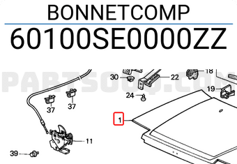 Honda 60100SE0000ZZ BONNETCOMP
