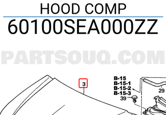 Honda 60100SEA000ZZ HOOD COMP