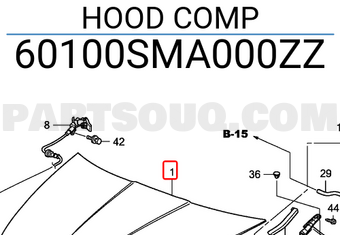 Honda 60100SMA000ZZ HOOD COMP