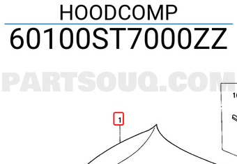 Honda 60100ST7000ZZ HOODCOMP