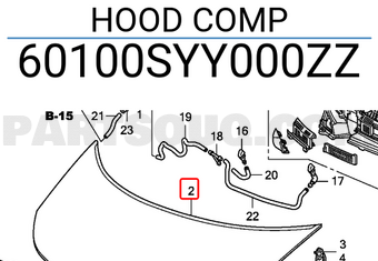 Honda 60100SYY000ZZ HOOD COMP