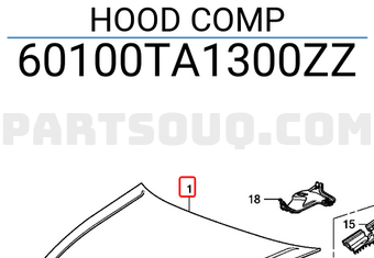 Honda 60100TA1300ZZ HOOD COMP