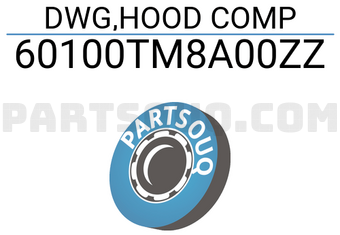 Honda 60100TM8A00ZZ DWG,HOOD COMP