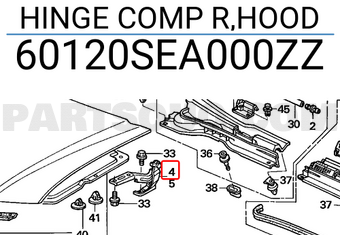 Honda 60120SEA000ZZ HINGE COMP R,HOOD