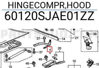Honda 60120SJAE01ZZ HINGECOMPR,HOOD