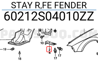Honda 60212S04010ZZ STAY R,FE FENDER