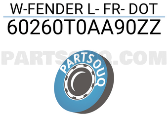 Honda 60260T0AA90ZZ W-FENDER L- FR- DOT