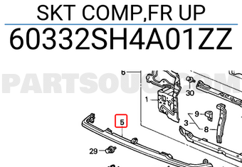 Honda 60332SH4A01ZZ SKT COMP,FR UP
