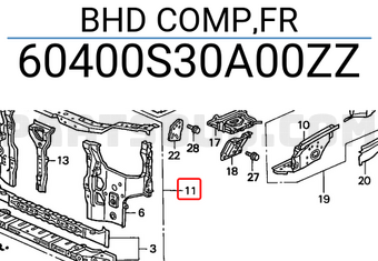 Honda 60400S30A00ZZ BHD COMP,FR