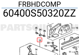 Honda 60400S50320ZZ FRBHDCOMP