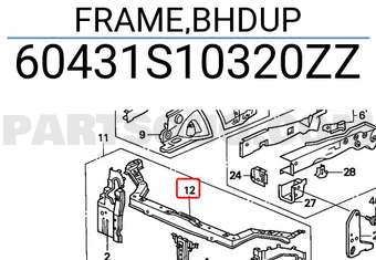 Honda 60431S10320ZZ FRAME,BHDUP