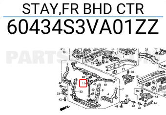 Honda 60434S3VA01ZZ STAY,FR BHD CTR