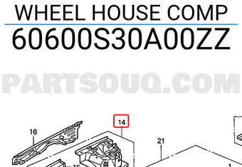 Honda 60600S30A00ZZ WHEEL HOUSE COMP
