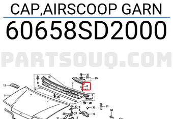 Honda 60658SD2000 CAP,AIRSCOOP GARN