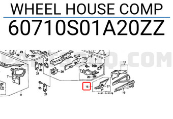 Honda 60710S01A20ZZ WHEEL HOUSE COMP