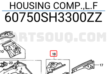 Honda 60750SH3300ZZ HOUSING COMP.,L.F