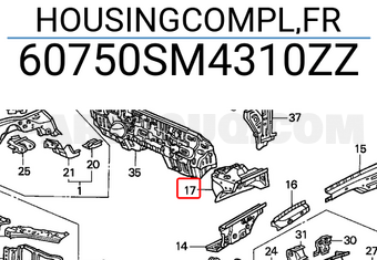 Honda 60750SM4310ZZ HOUSINGCOMPL,FR