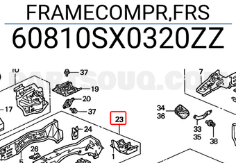 Honda 60810SX0320ZZ FRAMECOMPR,FRS