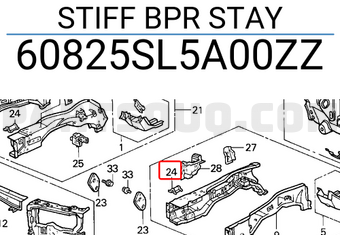 Honda 60825SL5A00ZZ STIFF BPR STAY