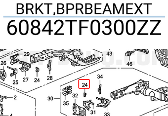 Honda 60842TF0300ZZ BRKT,BPRBEAMEXT