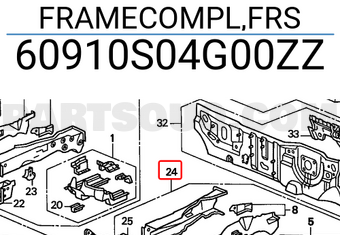 Honda 60910S04G00ZZ FRAMECOMPL,FRS