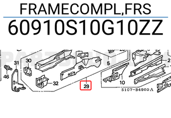 Honda 60910S10G10ZZ FRAMECOMPL,FRS