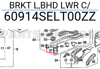 Honda 60914SELT00ZZ BRKT L,BHD LWR C