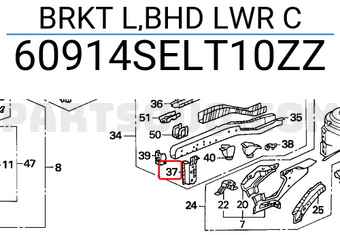 Honda 60914SELT10ZZ BRKT L,BHD LWR C