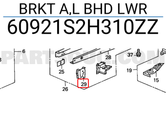 Honda 60921S2H310ZZ BRKT A,L BHD LWR