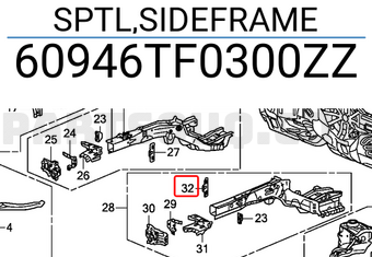 Honda 60946TF0300ZZ SPTL,SIDEFRAME