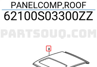 Honda 62100S03300ZZ PANELCOMP,ROOF