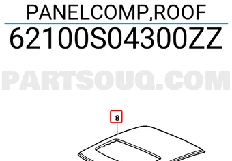 Honda 62100S04300ZZ PANELCOMP,ROOF