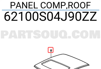 Honda 62100S04J90ZZ PANEL COMP,ROOF