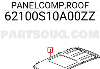 Honda 62100S10A00ZZ PANELCOMP,ROOF