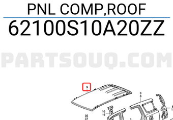 Honda 62100S10A20ZZ PNL COMP,ROOF