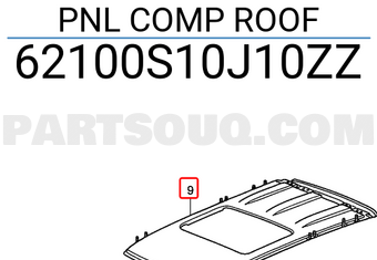 Honda 62100S10J10ZZ PNL COMP ROOF