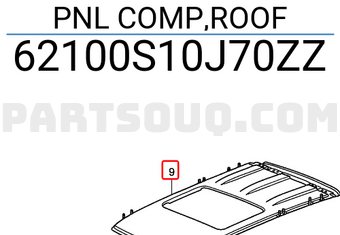 Honda 62100S10J70ZZ PNL COMP,ROOF
