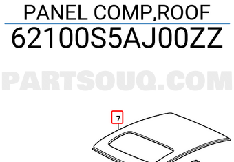 Honda 62100S5AJ00ZZ PANEL COMP,ROOF