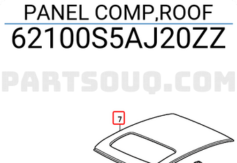 Honda 62100S5AJ20ZZ PANEL COMP,ROOF