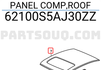 Honda 62100S5AJ30ZZ PANEL COMP,ROOF
